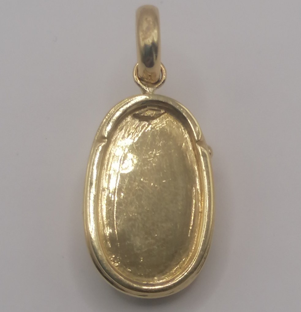 Fără preț de rezervă - Pandantiv Aur galben Smarald - Diamant  #1.2