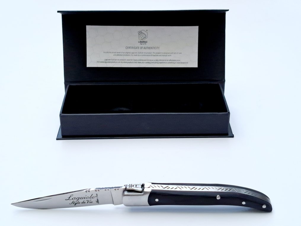 Laguiole - Pocket Knife - Black Ebony Wood - style de - Σουγιάς  #4.3