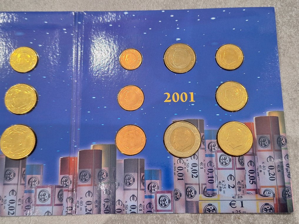 Belgium. Year Set (BU) 1999/2001 "Trippleset" (Nincs minimálár) #3.2