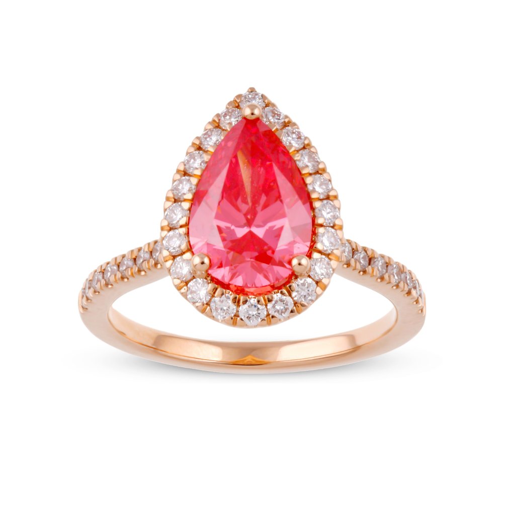 Gyűrű Rózsa arany -  2.51ct. tw. Gyémánt  (Laboratóriumban előállított) - Gyémánt #1.1