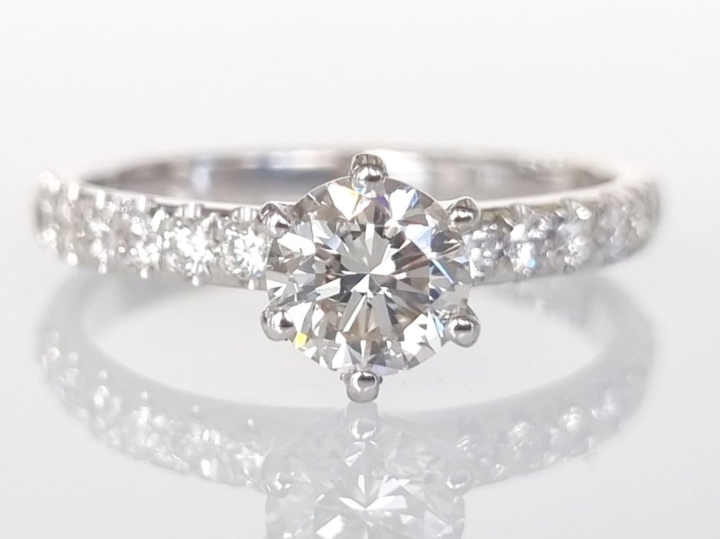 Anello di fidanzamento Oro bianco Diamante  (Naturale) #1.1