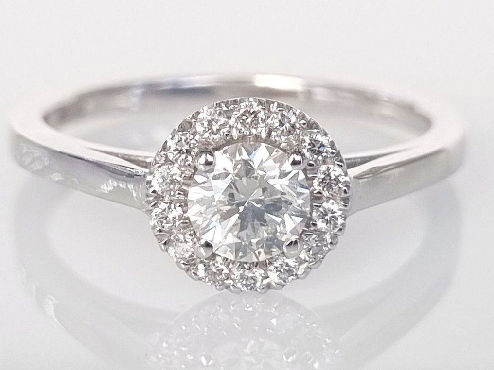 Cocktail-ring Vittguld Diamant  (Natural) #1.1