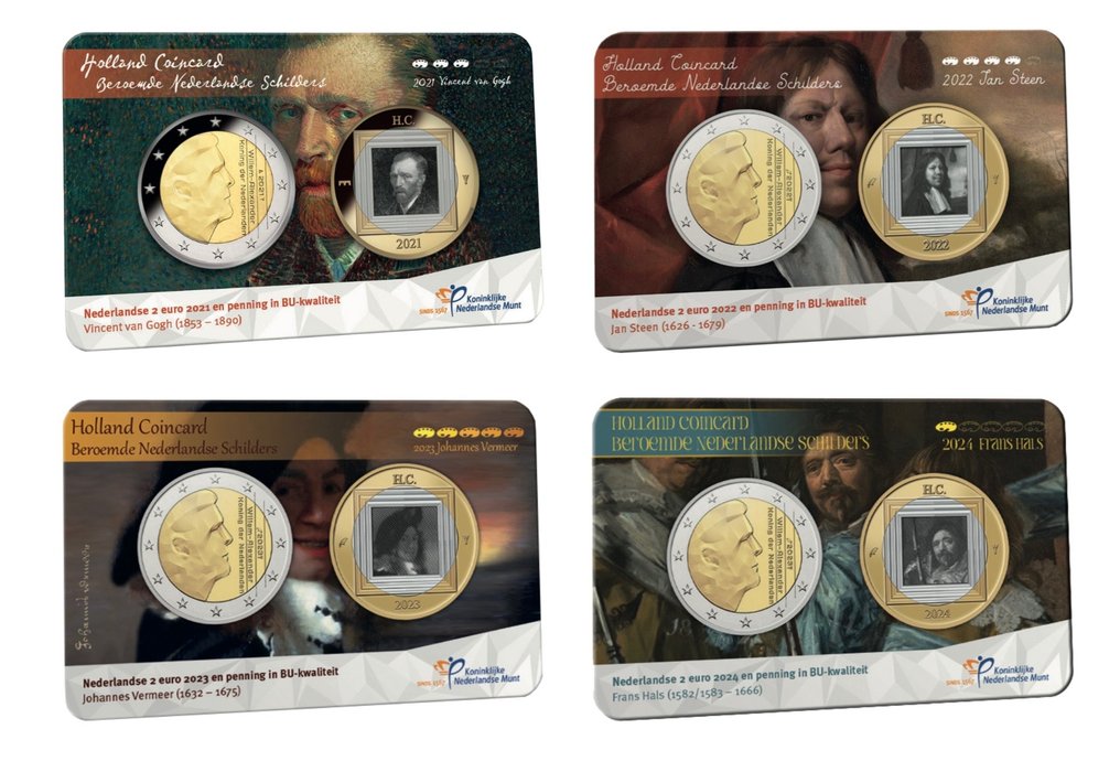 Pays-Bas. Coin Card 2021/2024 "Holland Coincard" (4 stuks)  (Sans prix de réserve) #1.0