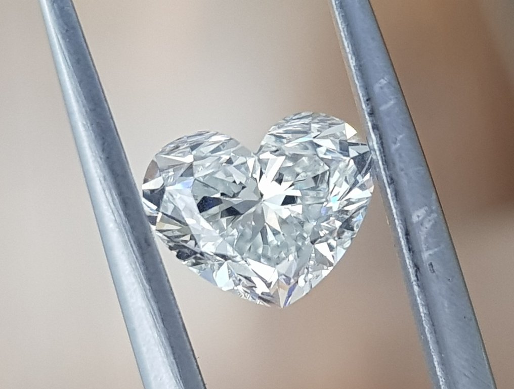 1 pcs Diamant  (Natural)  - 1.51 ct - Inimă - F - SI1 - GIA (Institutul gemologic din SUA) #1.1
