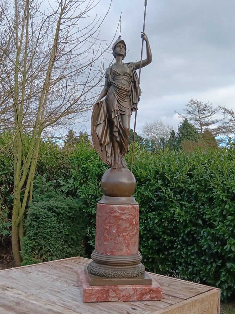 frere du roy - Άγαλμα, xxl SCULPTURE OF ATHENA GIUSTINIANI 29 kilo - 106 cm - μαρμάρινο μπρούντζο #3.2