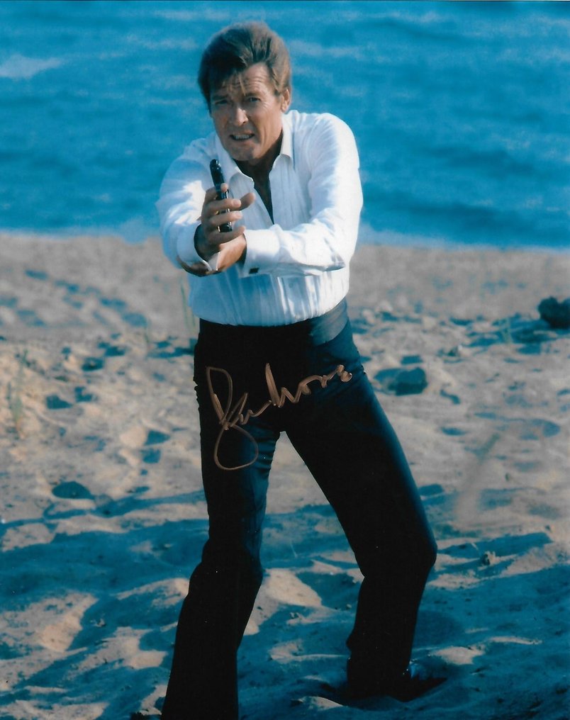 Roger Moore - Autographed Photo "For Your Eyes Only" James Bond 007 with b'bc COA. #1.1