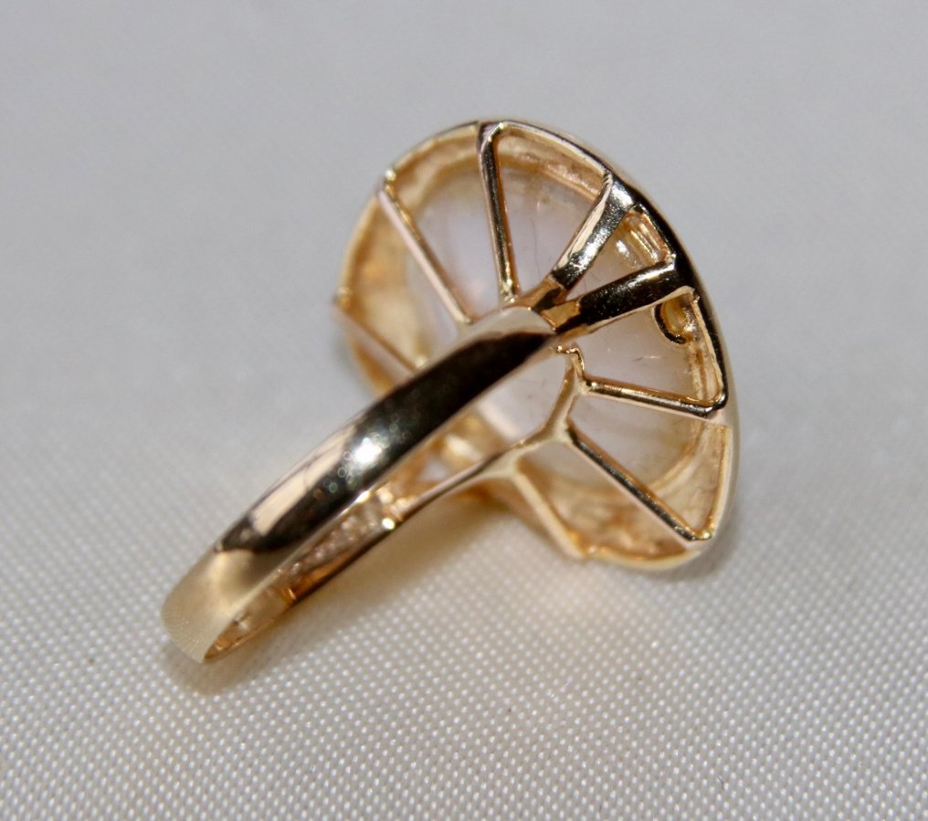Goldsmith's hallmark high-quality - Ring - 14 kt Gelbgold, Südsee Perle #2.2