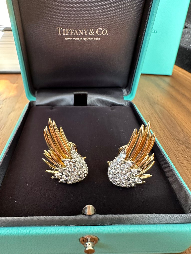 Tiffany & Co. - 耳环 白金, 黄金 钻石  #3.1