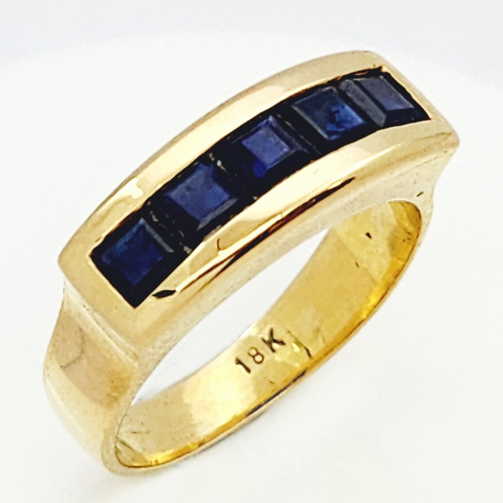 Δαχτυλίδι Κίτρινο χρυσό Ζαφείρι  #1.2