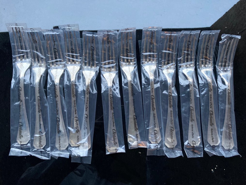 Christofle - America fourchettes 17 cm - 叉 (12) - 美国甜点叉 17 厘米 -  #1.1