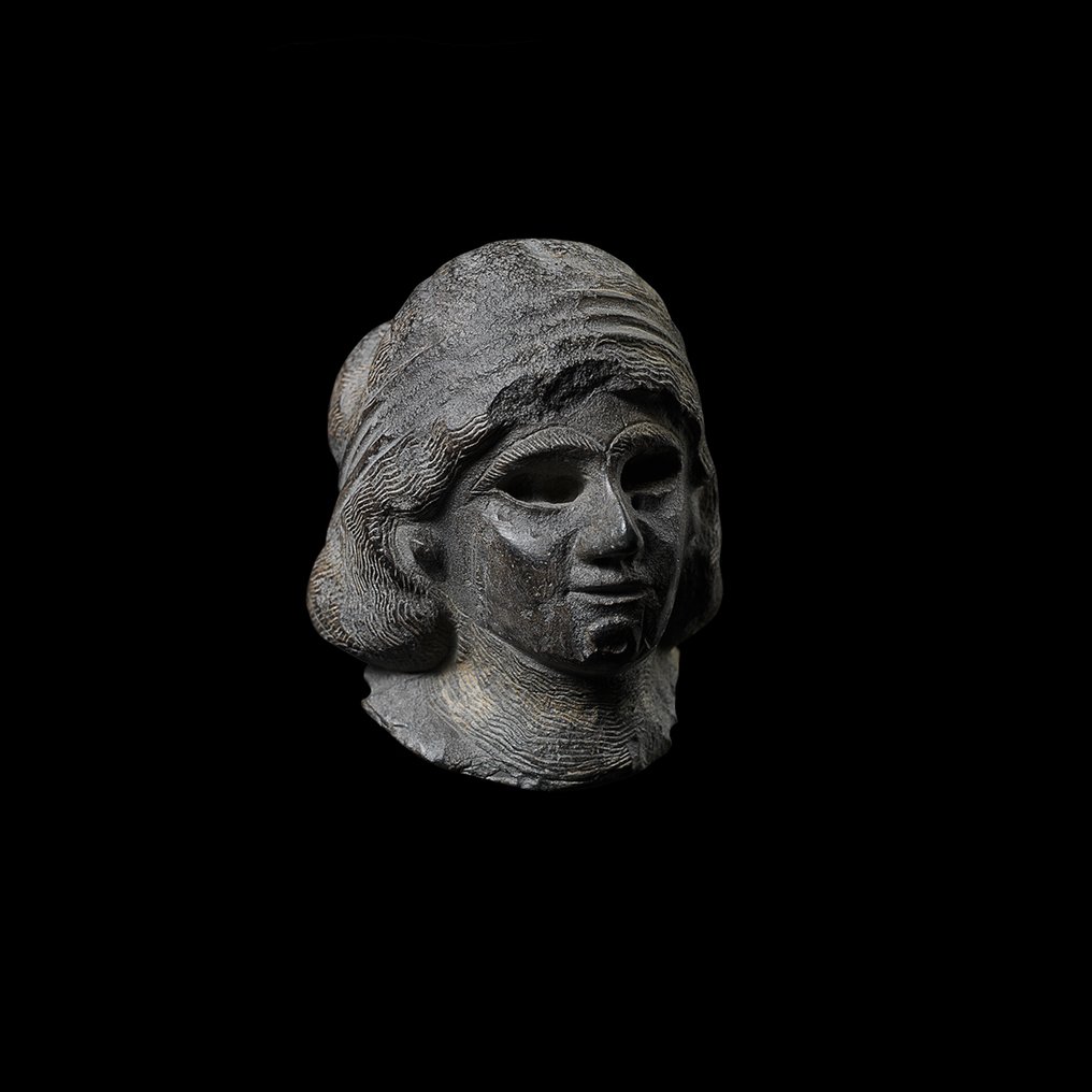 Mesopotamien Stein Bedeutender mesopotamischer Kopf. Veröffentlicht. Ex. Christie's, ex. Cahn, ex. TEFAF und mit #3.1
