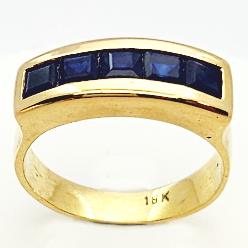 Δαχτυλίδι Κίτρινο χρυσό Ζαφείρι  #1.1