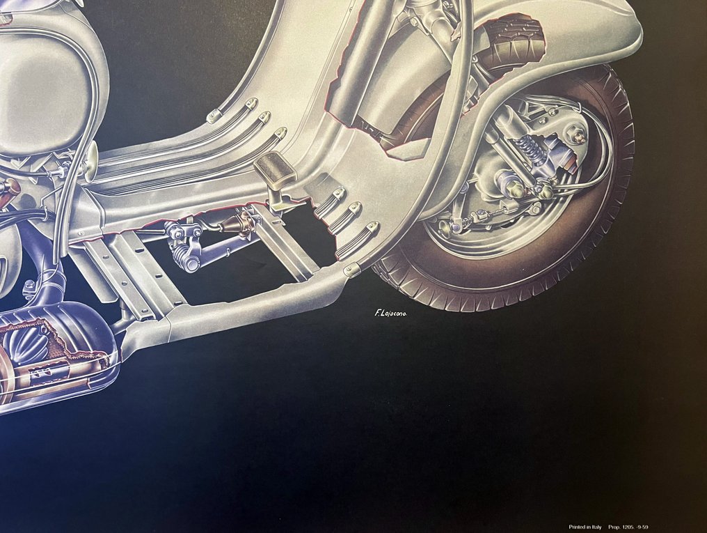 F. Lojacono - Poster Pubblicitario - Lambretta - 1970-tallet #4.3