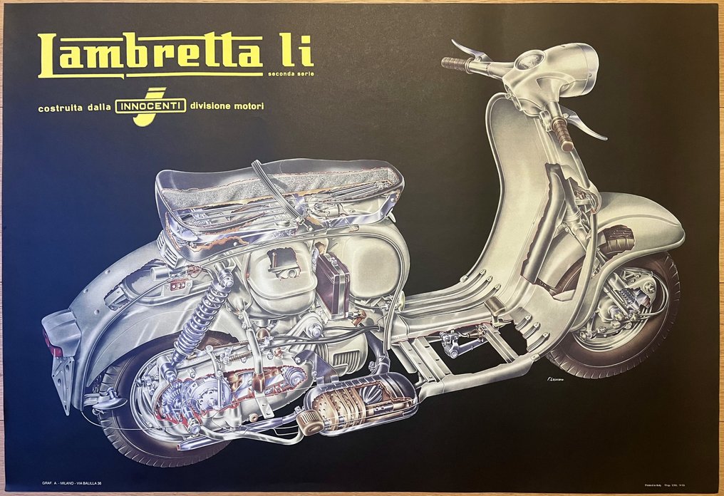 F. Lojacono - Poster Pubblicitario - Lambretta - 1970-tallet #1.0