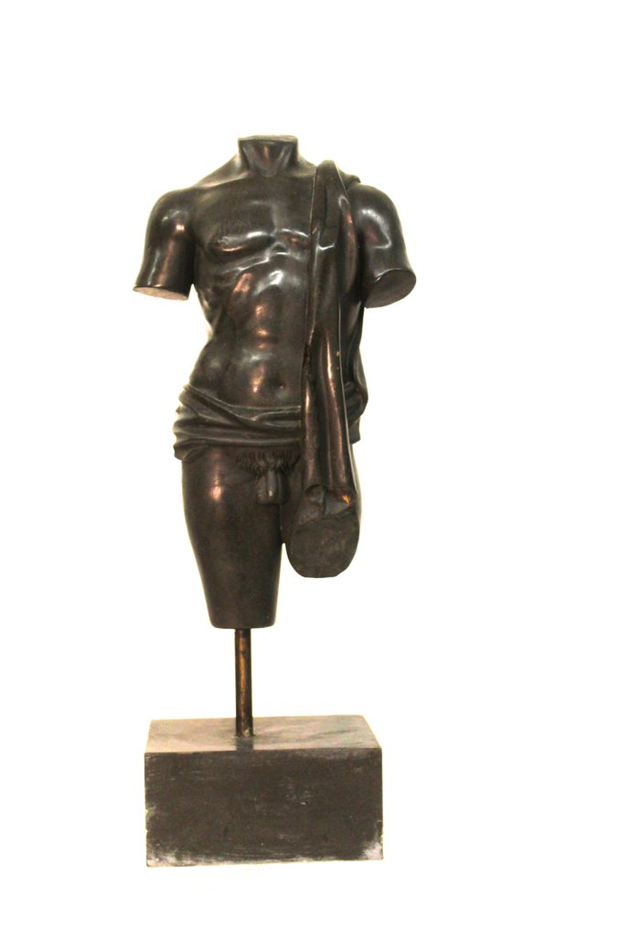 雕塑, Torso in marmo nero - 68 cm - 大理石 #1.2