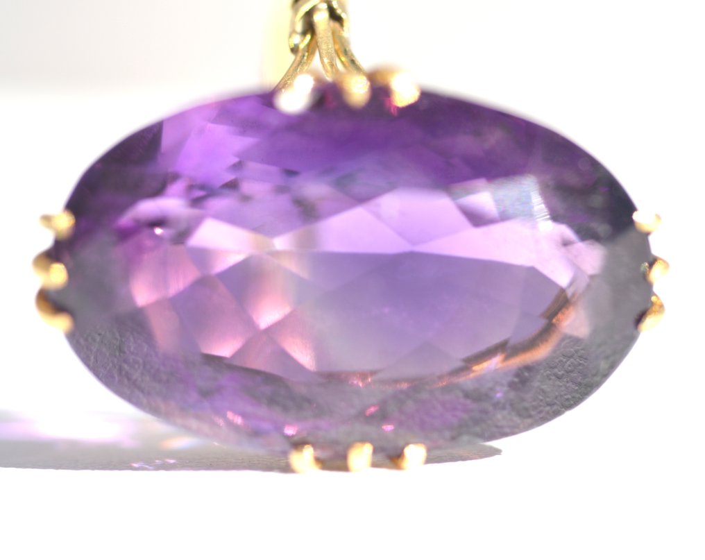 戒指 - 18 克拉 黃金 紫水晶 #2.2