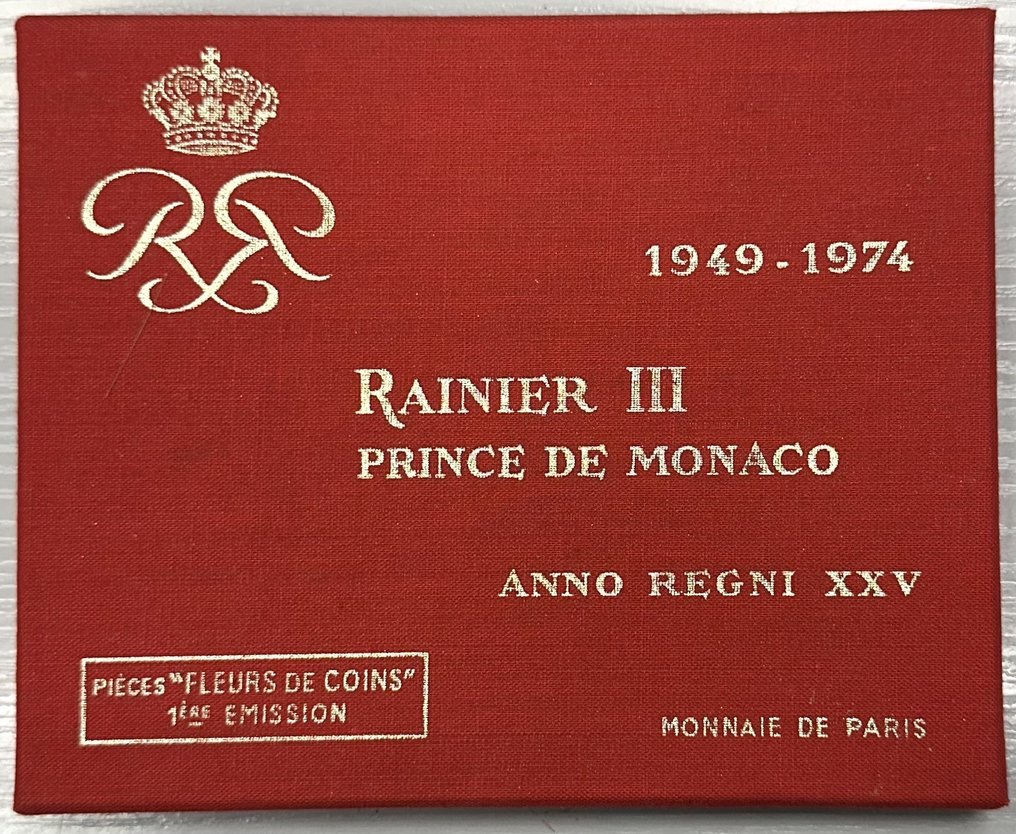 Monaco. Year Set (FDC) 1974 (8 monnaies) Rainier III (Zonder Minimumprijs) #1.0