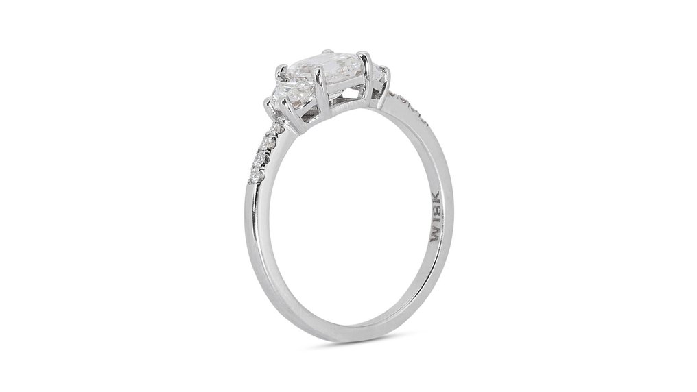 Ring Witgoud Diamant  (Natuurlijk) - Diamant  #3.2