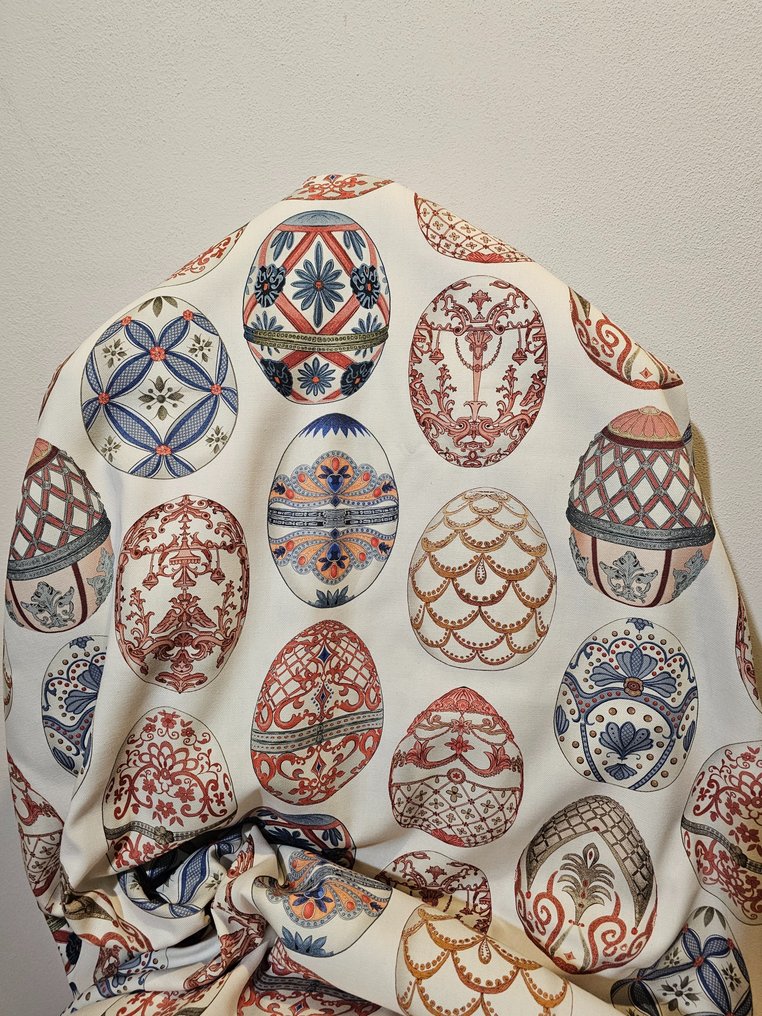 Uova Fabergé på eksklusivt stoff Original Design - 300x280cm - Canovas Style - Tekstil  - 300 cm - 280 cm #1.0
