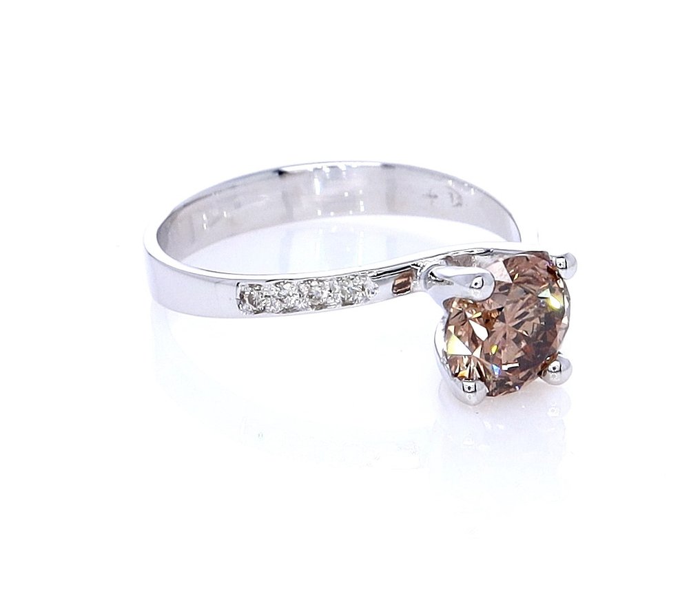 1.08 Tcw Diamonds ring - Anel Ouro branco Diamante  (Natural) - Diamante #2.2
