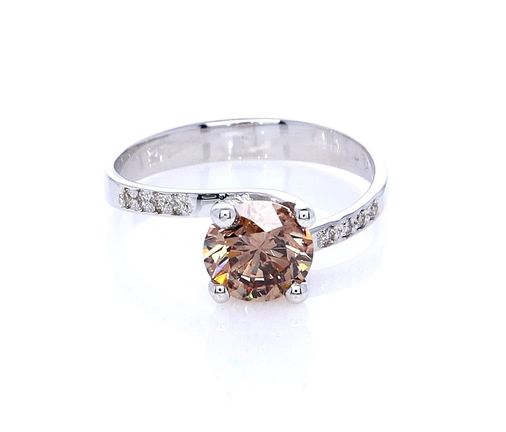 Ring Weißgold Diamant  (Natürlich farbig) - Diamant #1.1