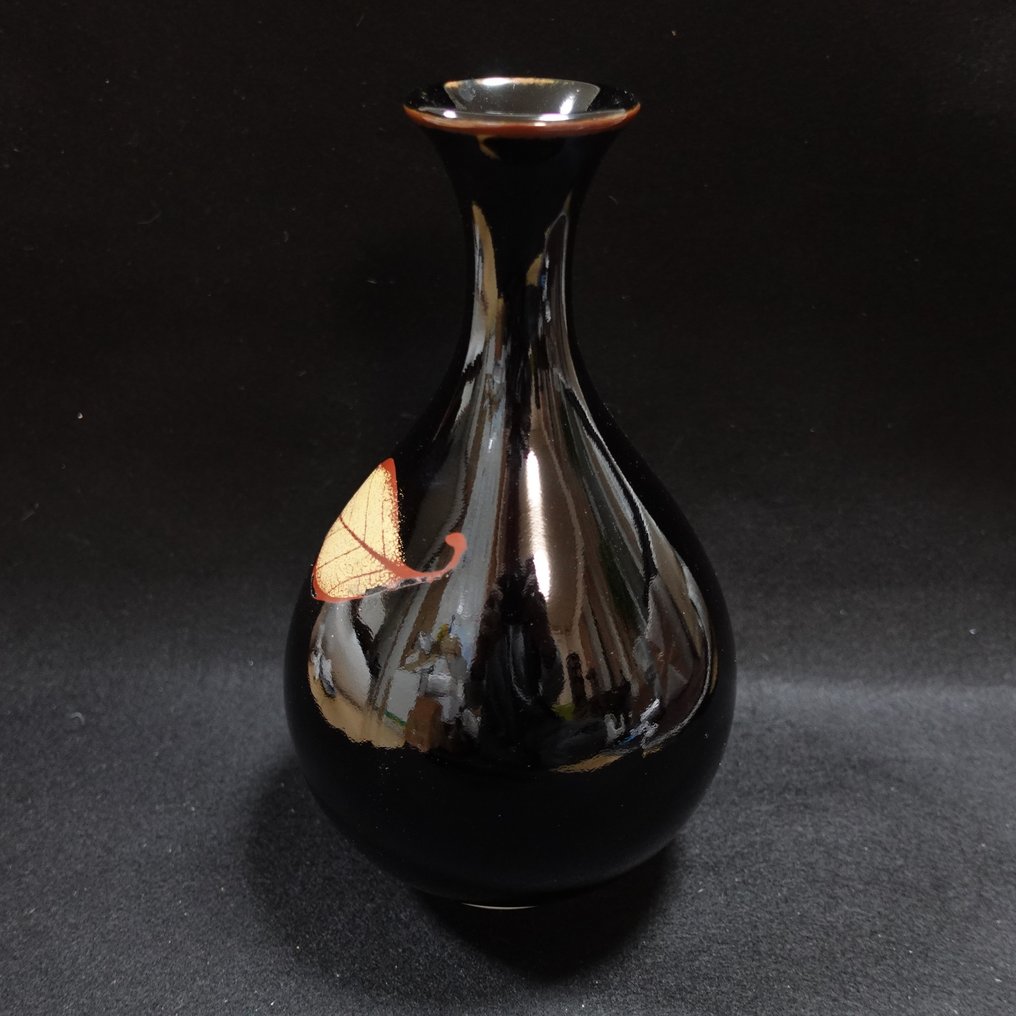 美丽的有田瓷花瓶，署名藤井朱明（1936-2017） - 瓷 - 平成时期（1989-2019） #1.2