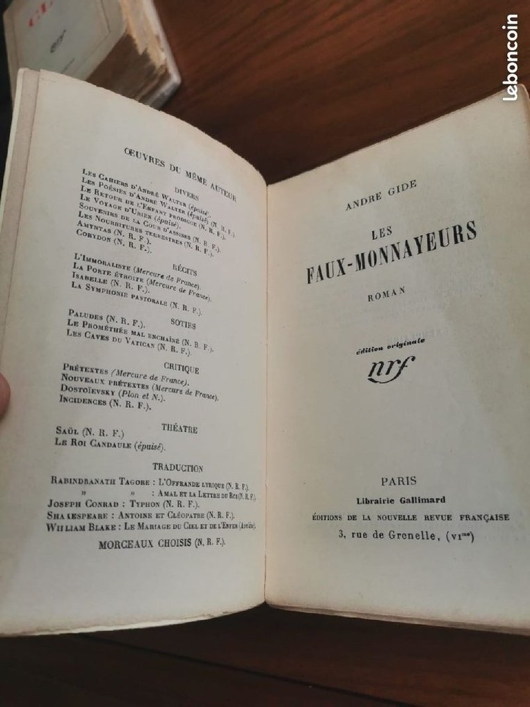 André Gide - Les Faux-monnayeurs [ex. numéroté] - 1925 #2.1