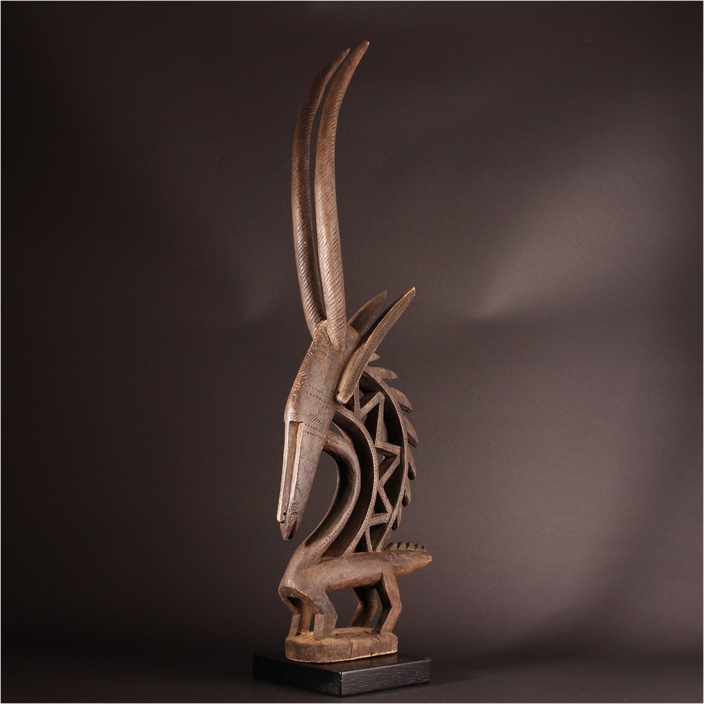 Bamana Tjiwara Tanzaufsatz - 79cm - Staty - Bambara - Mali #1.2