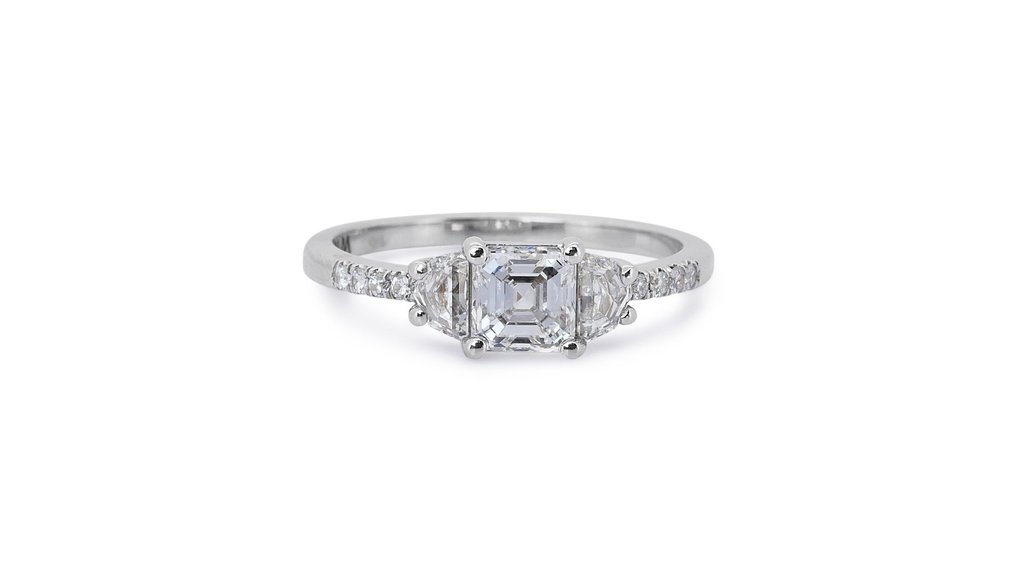 Ring Weißgold Diamant  (Natürlich) - Diamant  #1.1