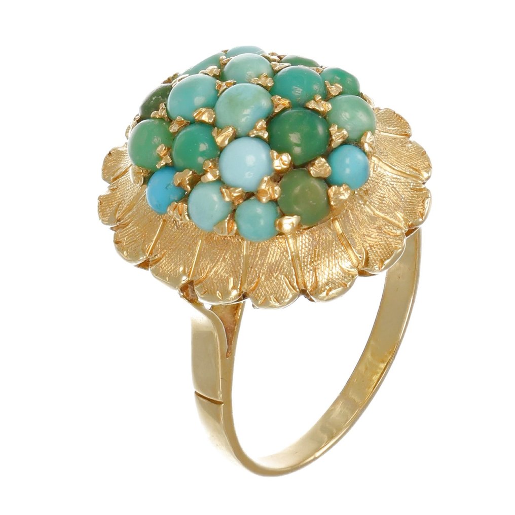 Ring - 18 kt. Yellow gold Turquoise #2.1