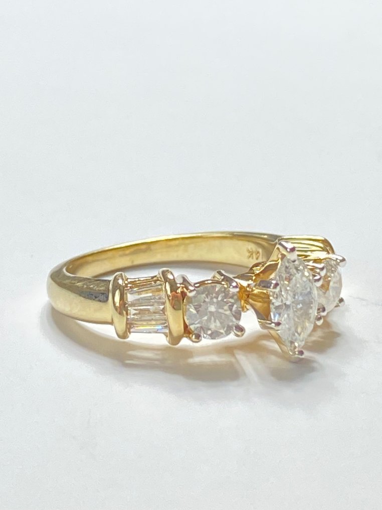 Ring Gult guld Diamant  (Natural) #2.1