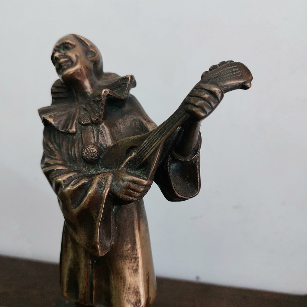 Γλυπτό, Pierrot, prima metà del XX secolo - 26 cm - Μπρούντζος #3.2