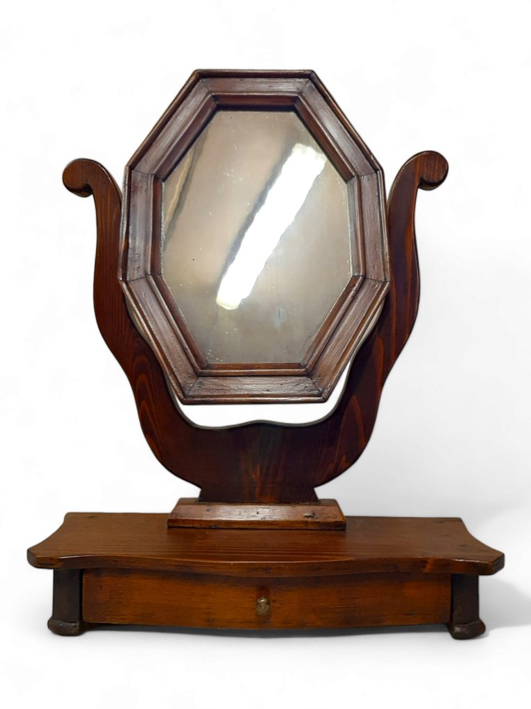 Επιτραπέζιος καθρέφτης  - Μαλακό ξύλο ελάτης σε χρώμα καρυδιάς #1.1