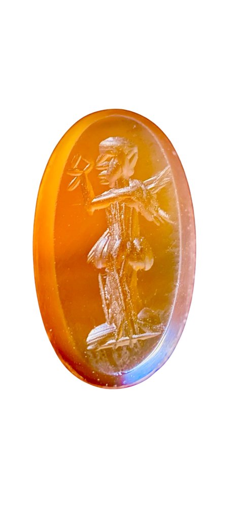 古羅馬 紅玉髓基因石代表維多利亞 凹雕玉石 #1.1