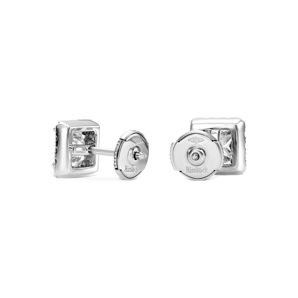 Stud earrings - 18 kt. White gold -  1.80ct. tw. Diamond  (Natural) - Diamond #2.1
