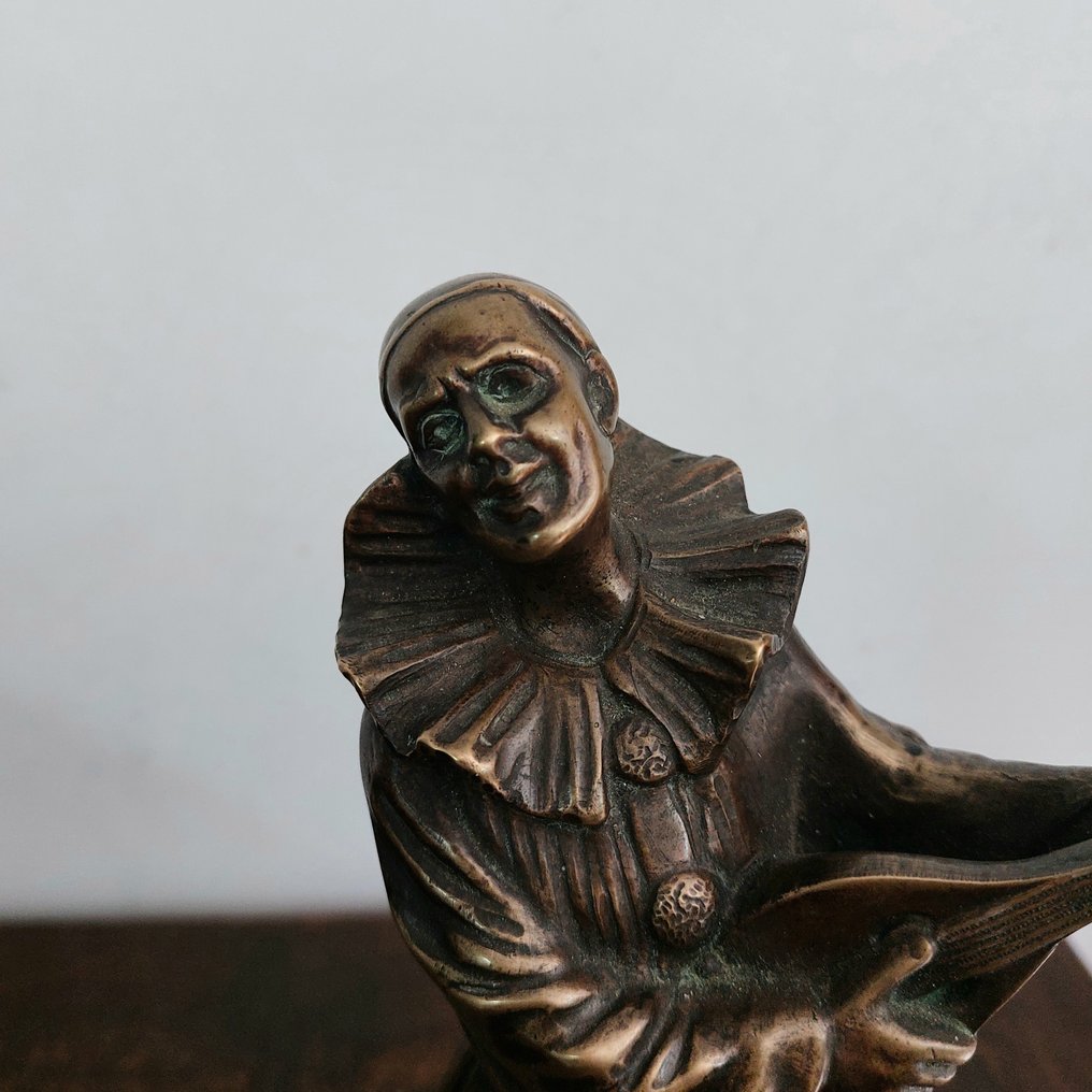 Γλυπτό, Pierrot, prima metà del XX secolo - 26 cm - Μπρούντζος #2.1