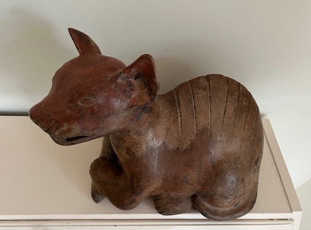 Colima, Mexico, Keramikk Liggende hund figur. 35 cm #2.1