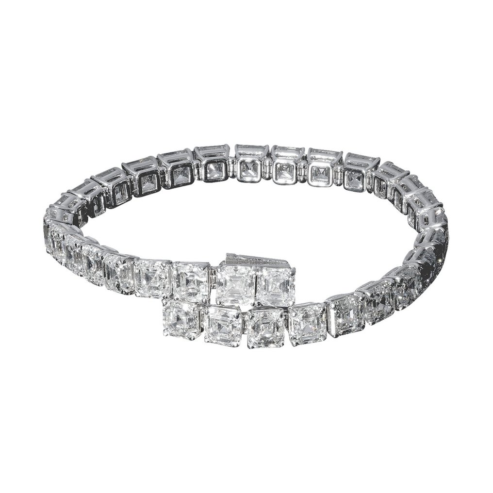 Bracelet de tennis - 18 carats Or blanc -  29.28ct. tw. Diamant  (Naturelle) #1.1