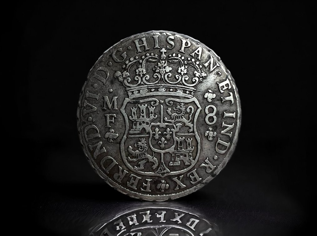 西班牙. Fernando VI (1746-1759). 8 Reales 1748 Mexico MF #3.1