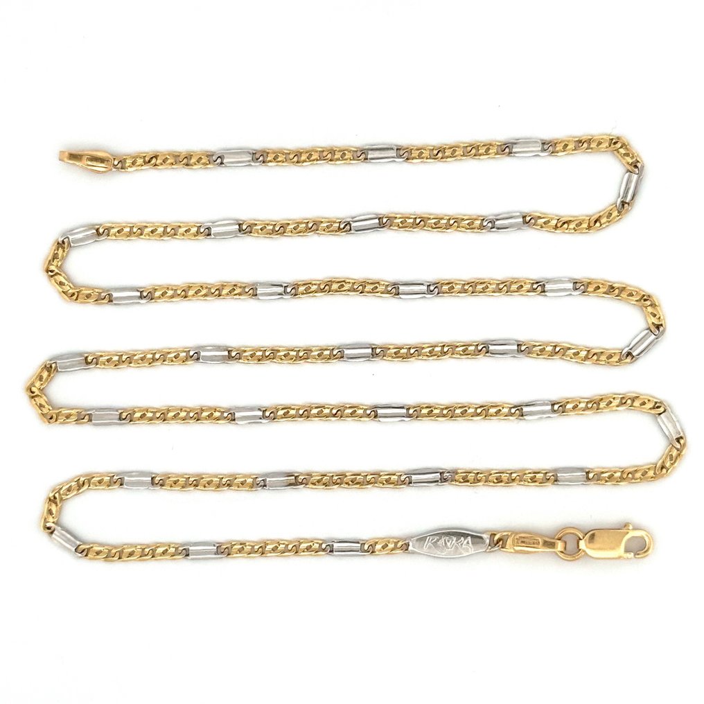 Solid Chain - 6.3 gr - 50 cm - 18 Kt - Collier - 18 carats Or blanc, Or jaune #2.1