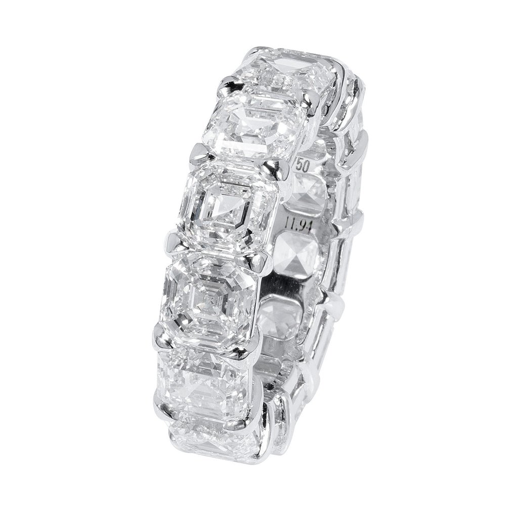 Eternity ring White gold -  11.94 tw. Diamond  (Natural) #3.1