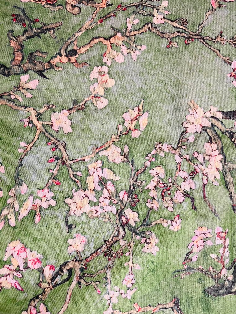 Tela exclusiva con tema de flor de almendro - - Tejido de tapicería  - 300 cm - 280 cm #2.1
