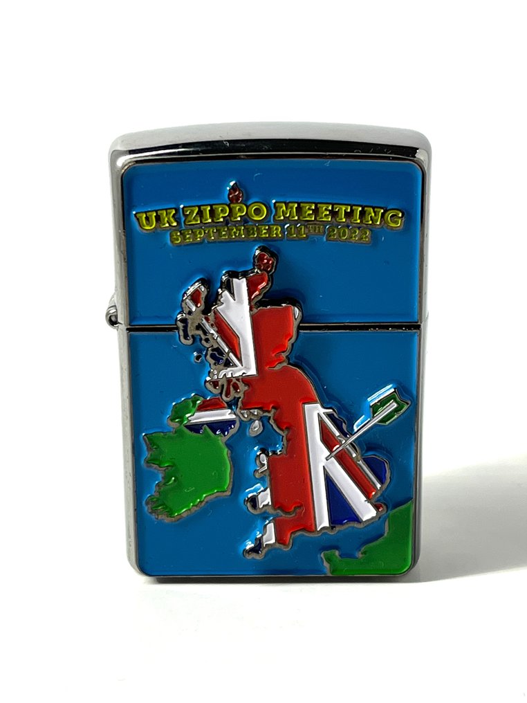 Zippo - Zippo UK Meeting 2022 Limited Edition by Tom’s - Ingen mindstepris - Lighter - Messing, Træ, Emalje, Forsølvet #3.2