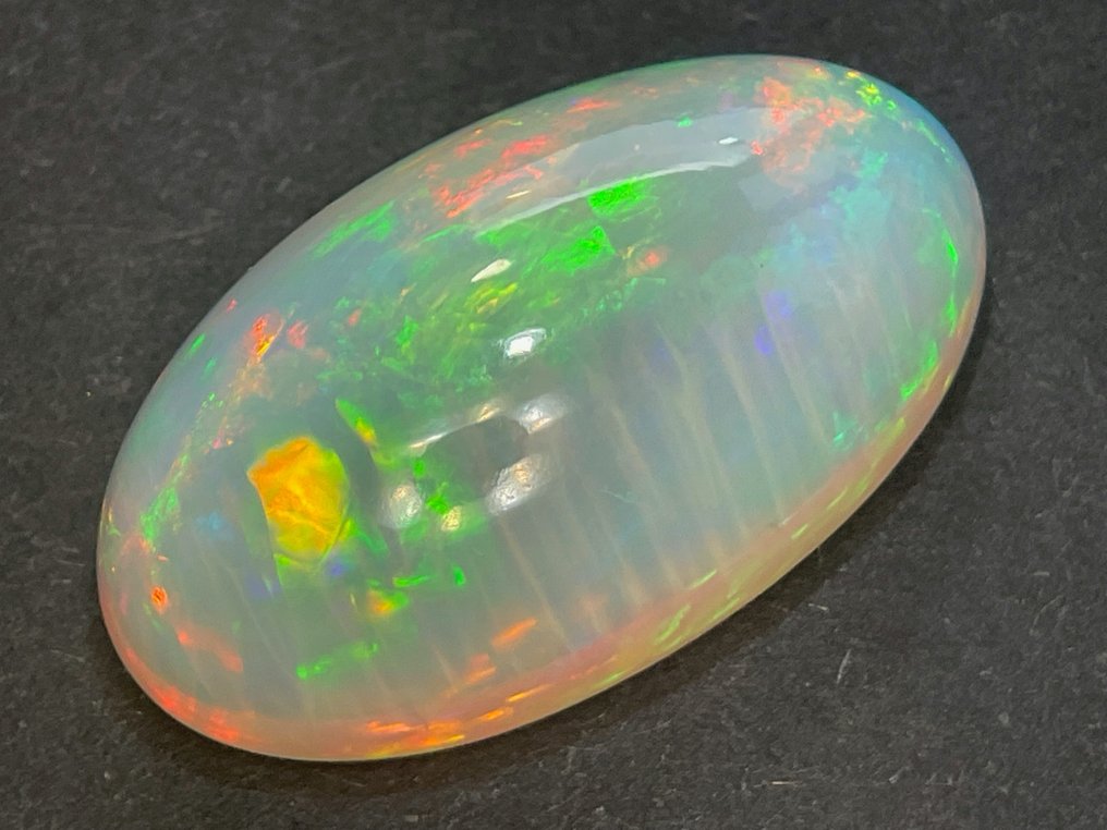 ljusorange med opaliserande regnbågsfärger Naturlig opal - 14.79 ct #1.1