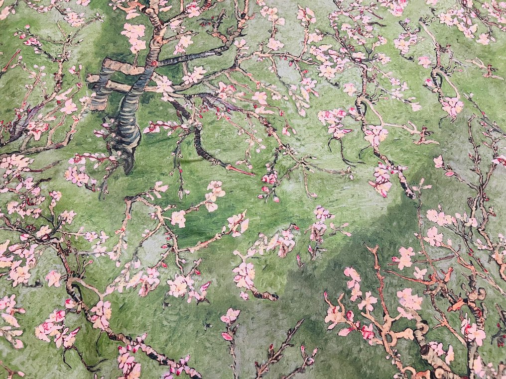 Țesătură exclusivă cu tema florilor de migdal - - Țesătură tapițerie  - 300 cm - 280 cm #2.3