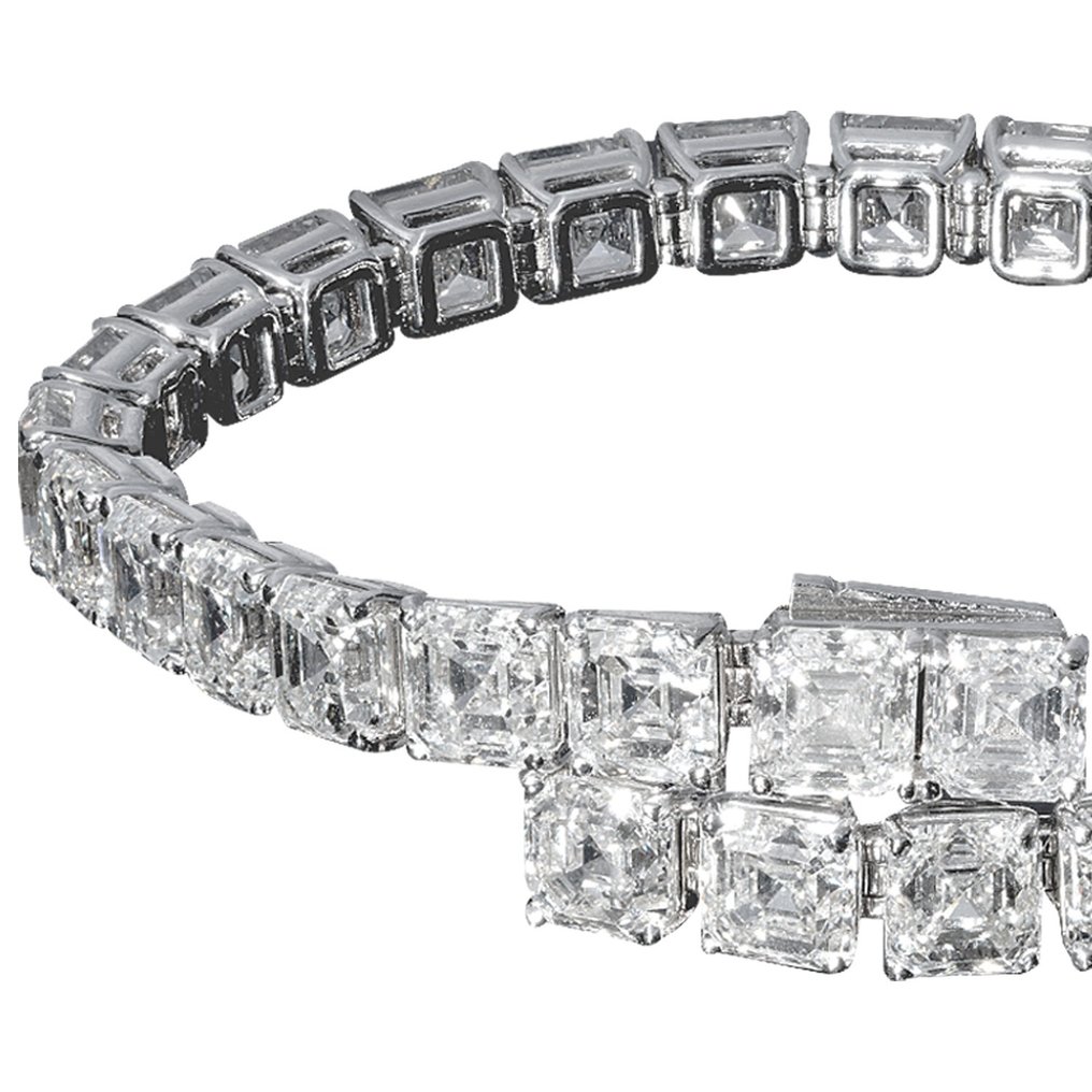 Bracelet de tennis - 18 carats Or blanc -  29.28ct. tw. Diamant  (Naturelle) #3.2