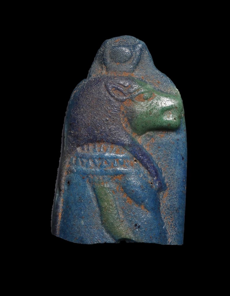 Ókori egyiptomi Üveg Taweret istennő üveges pasztában, spanyol kiviteli engedéllyel - 6 cm #1.2
