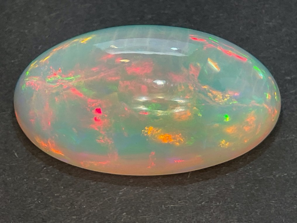 lys oransje med opaliserende regnbuefarger Naturlig opal - 14.79 ct #2.2