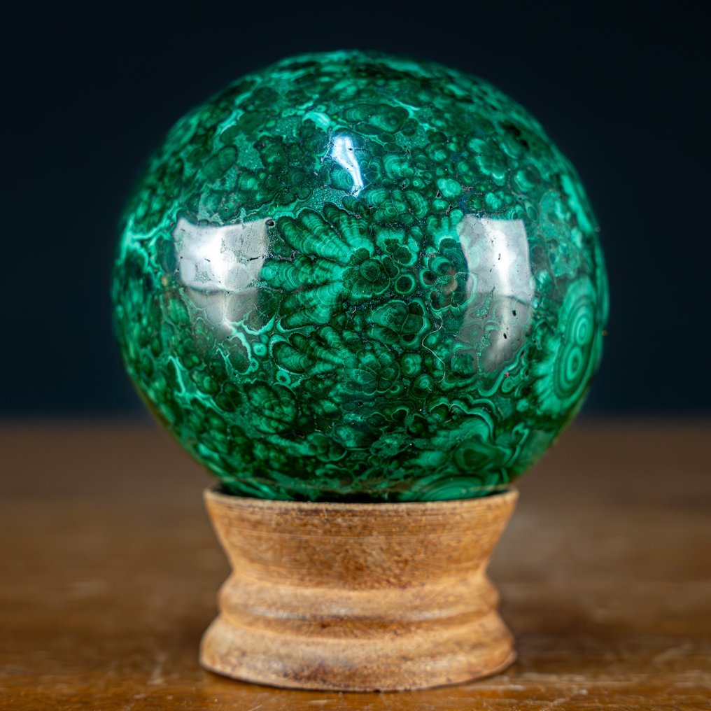 Beautiful Natural Malachite Sphere- 550.73 g #2.1