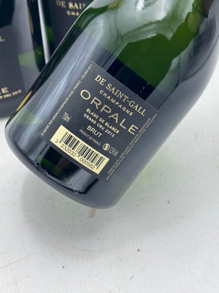 2012 De Saint-Gall, "Orpale" Blanc de Blancs - Champagne Grand Cru - 3 Flasker (0,75 L) #2.1